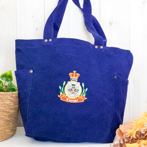 専用ご案内中うちの子トートバッグ♡ウィペット ミックス ネーム入り