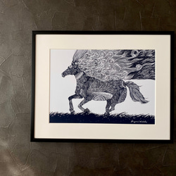 『風はこぶ、馬』A3ポスター　シルクスクリーン印刷 2枚目の画像