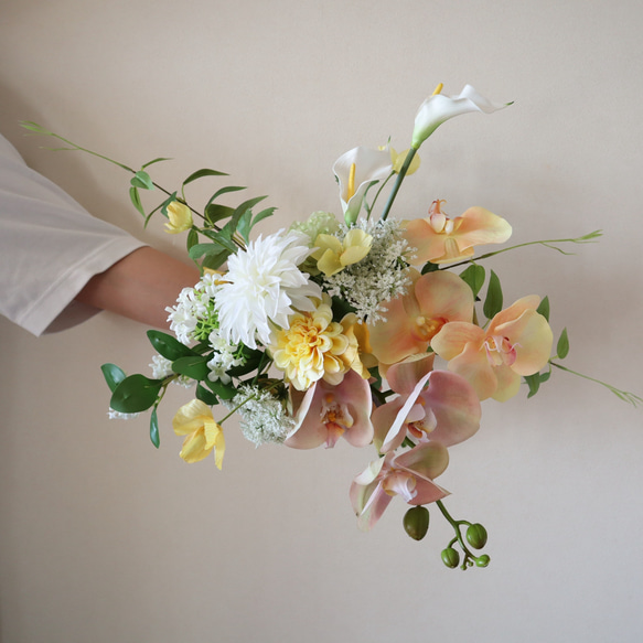 おしゃれなウェディングブーケ アーティフィシャルフラワー