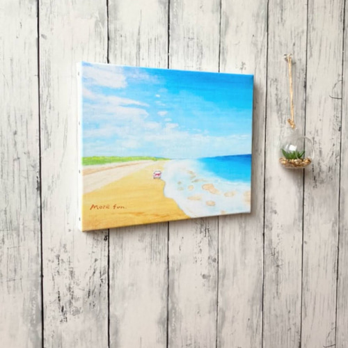 海の絵『More fun』 キャンバスプリント 海 空 夏 絵 絵画 風景