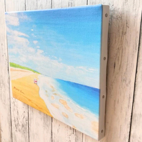 海の絵『More fun』 キャンバスプリント 海 空 夏 絵 絵画 風景画 風水