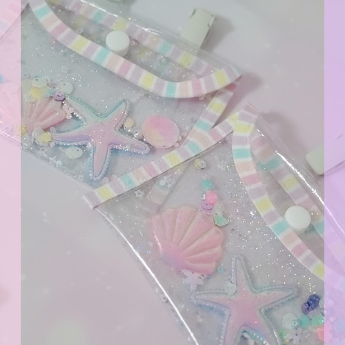 ユニコーン シェル 移動ポケット ラメ ビニール PVC キラキラ 女の子