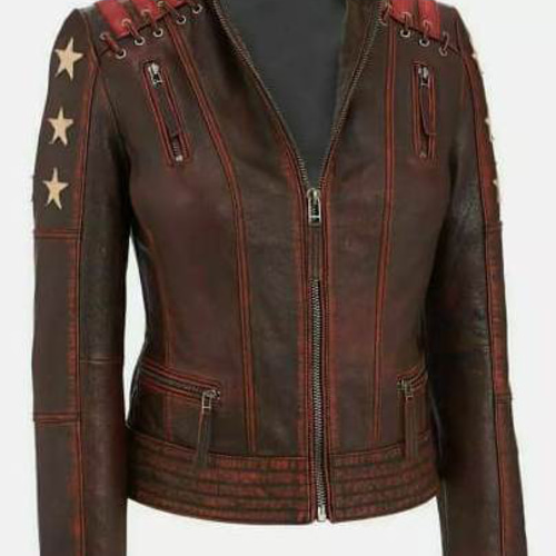 ヤギ革苦しめられた処理ライダージャケット Goat Leather Distressed 