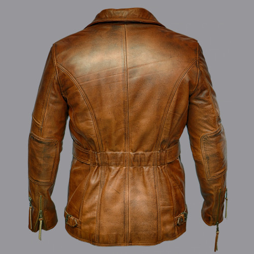 牛革・ベルト付き牛革コート Cow Leather Coat with Belt