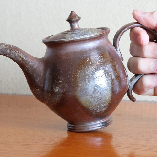 備前焼 ポットとコーヒーサーバー 高木純 青備前