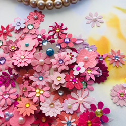 petiteピンク系ペーパーフラワー100 DIYパーツ kamitote 通販