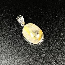 【お買い得】現品一点物 ゴールドタイチンルチル ペンダント ルース ＫＧＴ１９ 金針水晶 シルバー９２５ 京海堂 10枚目の画像