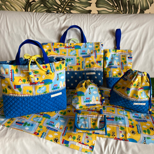 床につかない！！入園入学レッスンバッグ手提げ絵本袋リバーシブル☆63