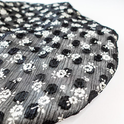 透明花朵黑色雪紡|國產絲綢睡帽花朵透明可水洗真絲時尚 第12張的照片