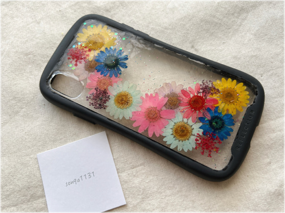 ♡押し花ケース♡ 《手毬》iPhoneX/XS対応 3枚目の画像