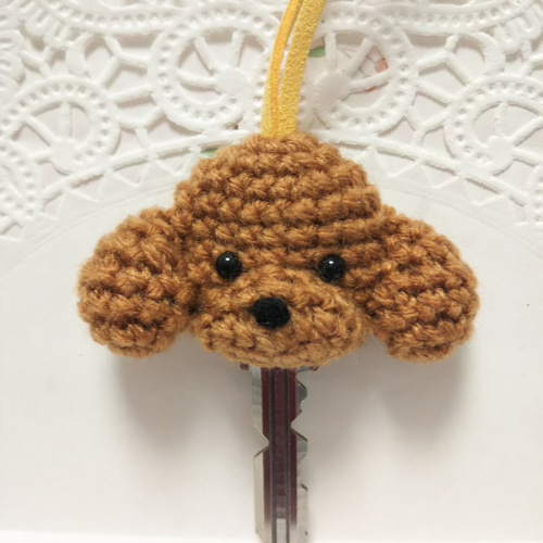 あみぐるみ キーカバー トイプードル キーケース mikan-ya 通販