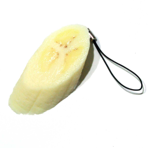 食べちゃいそうな バナナ スライス 食品サンプル キーホルダー ストラップ マグネット ブローチ ヘアゴム 12枚目の画像