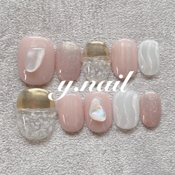 ニュアンスネイル/ピンクニュアンスネイル ネイルチップ（つけ爪） y