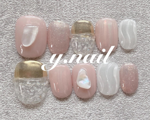 ニュアンスネイル/ピンクニュアンスネイル ネイルチップ（つけ爪
