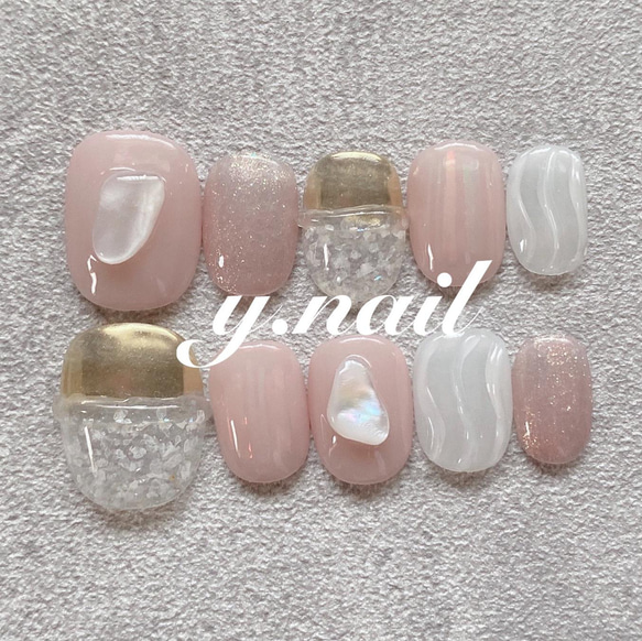 ピンクニュアンス ネイルチップ 0d622c97af847d6066e13038d47fc4