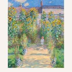 ヴェトゥイユのモネの庭 アートポスター ひまわり 夏 名画 絵画 風景画 ポスター アートパネル 特大 AP221 5枚目の画像