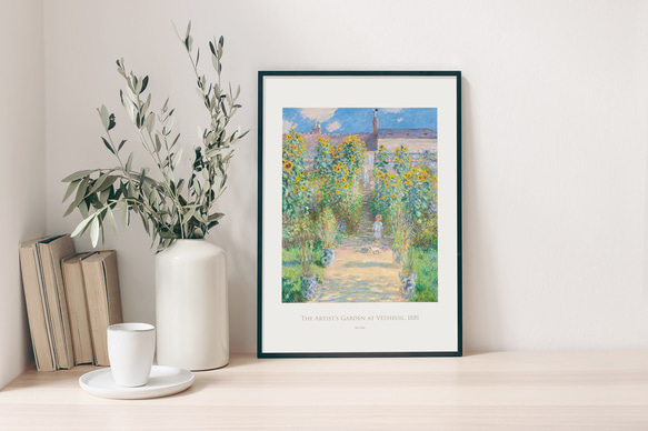 ヴェトゥイユのモネの庭 アートポスター ひまわり 夏 名画 絵画 風景画 ポスター アートパネル 特大 AP221 3枚目の画像