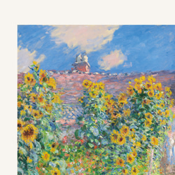 ヴェトゥイユのモネの庭 アートポスター ひまわり 夏 名画 絵画 風景画 ポスター アートパネル 特大 AP221 6枚目の画像