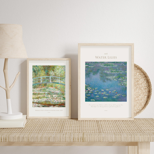 睡蓮 アートポスター 池 花 植物 名画 絵画 風景画 ポスター アート