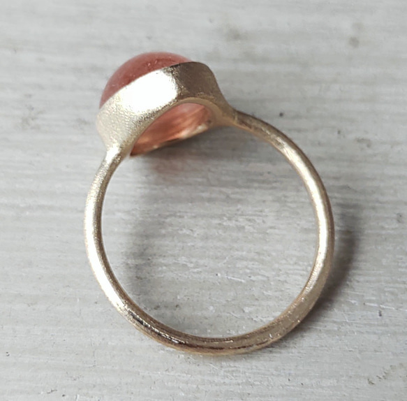 苺のしずく＊strawberry quartz K10 ring 12枚目の画像