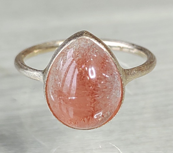 苺のしずく＊strawberry quartz K10 ring 9枚目の画像