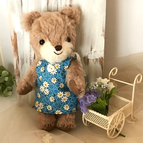 ♡マーガレットワンピース 白い鼻のくまちゃん♡再販 ぬいぐるみ チビ