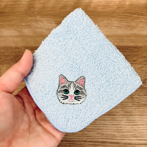 ハンカチセット 猫 花 ストロベリー ギフトジャガードハンカチ 〜花屋の猫〜 バラ 花言葉：感謝 花柄