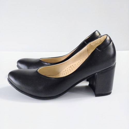 【良品】CAMPER MYRIAM チャンキーヒール　パンプス　本革　黒　39 ☆7cm☆チャンキーヒール☆カジュアル☆フォーマル☆外反母趾