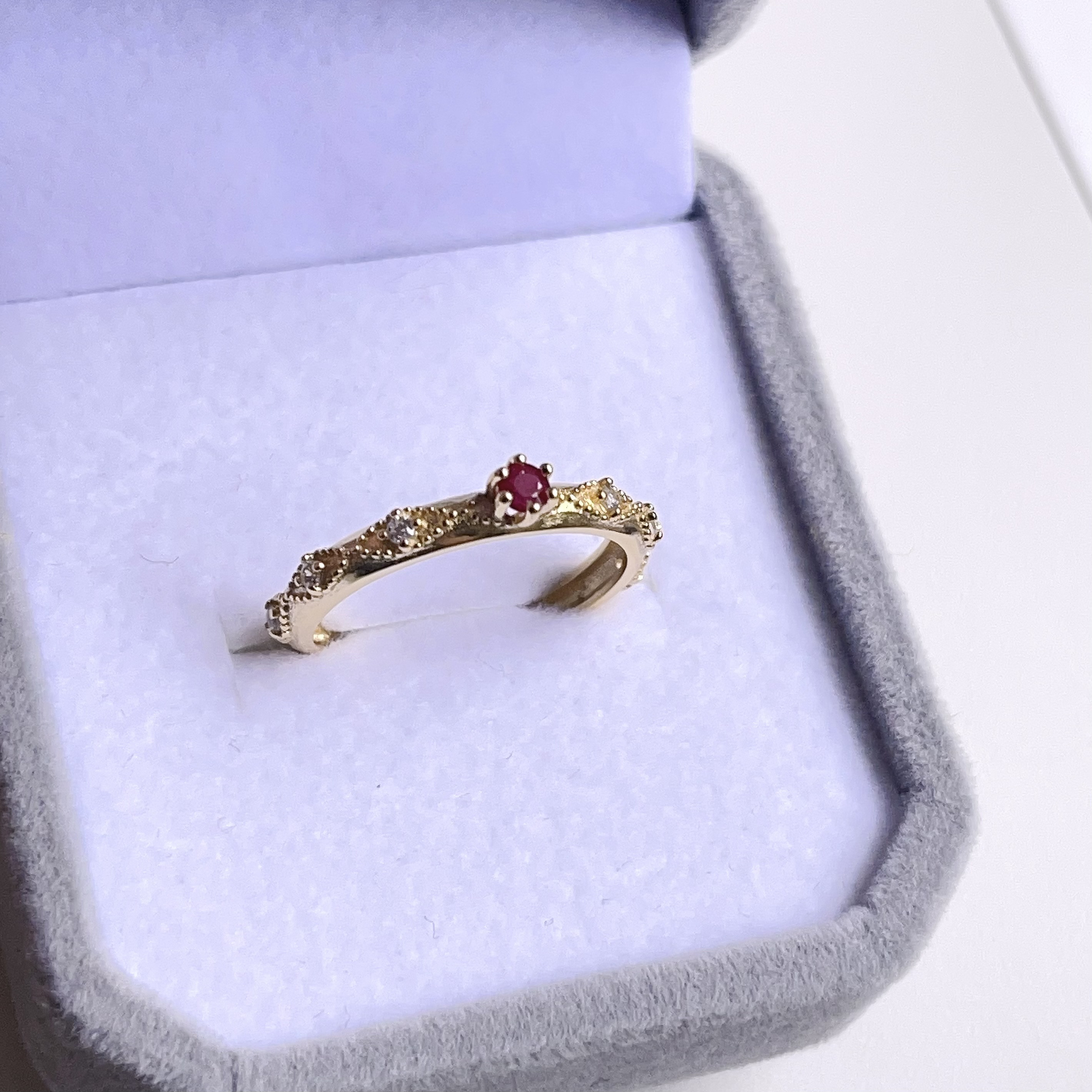 天然　ルビー　リング s 925