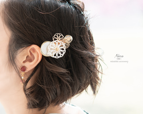 No.241「華やかに過ごすためのヘアクリップ」 水引 ヘアクリップ 髪飾り bdecb1364bb16fd68994adebcd786e
