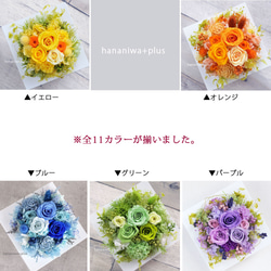 グリーンの草花で癒しの屋内緑化♪フレームアレンジ・グリーン/壁かけにもなるよ［選べる11色のプリザーブドフラワー］ギフト 11枚目の画像