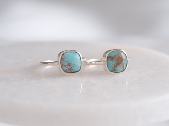 1点もの✶copper amazonite ring コッパーアマゾナイト シルバーリング silver925 8枚目の画像