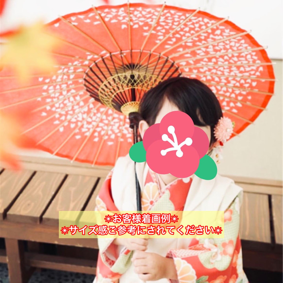 Shichi-go-san 小孩子髮飾 （紅紫色） Kanzashi 浴衣畢業典禮幼兒園入學儀式幼兒園入學儀式旋鈕工作 第8張的照片
