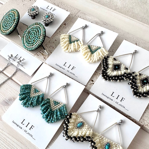 ボヘミアンスタイル フリンジピアス シルバーターコイズ ボヘミアンスタイル フリンジピアス シルバーターコイズ 【公式通販】