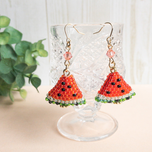 スイカのイヤリング＆ピアス イヤリング・ノンホールピアス うさの