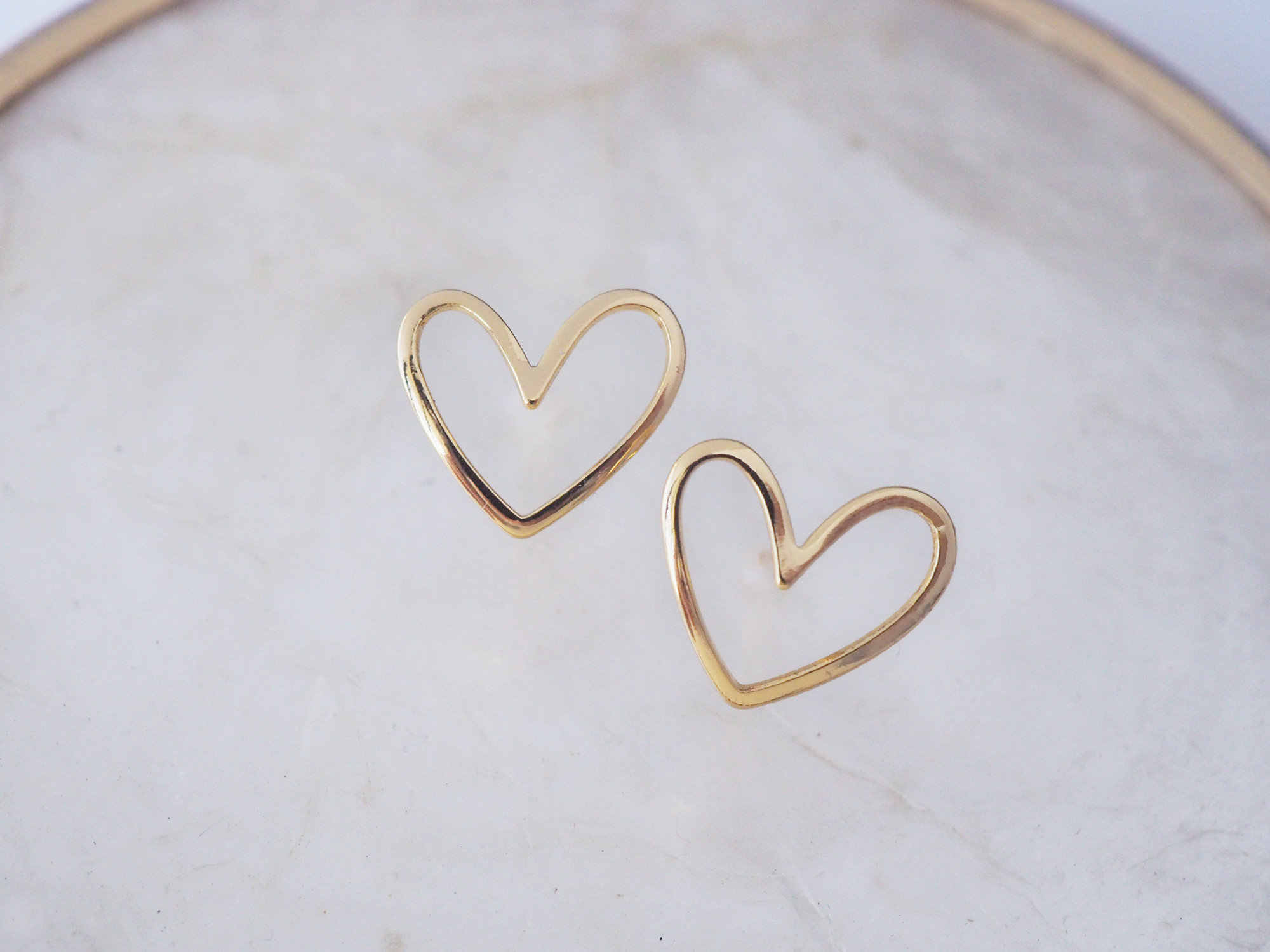 18KGP ハートピアス ピアス（スタッド・一粒） Boite de maco