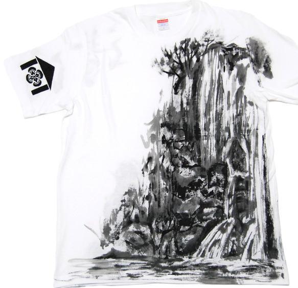 お坊様の禅宗 Tシャツ 石庭と座禅の心落ち着く世界 水墨画 Tシャツ