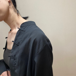 ＜受注生産＞　ふんわり綿ローン　チャイナカラーシャツ　春夏　ローン 15枚目の画像