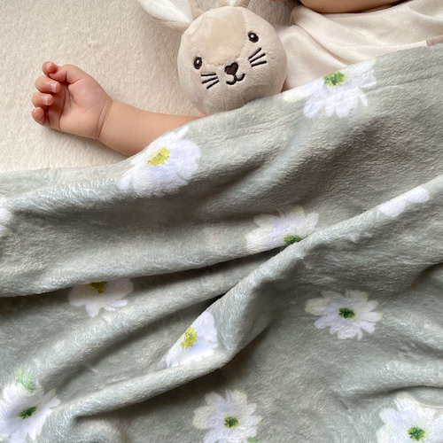 通年用 名入れ ブランケット（ アネモネ グリーン）通年用 出産