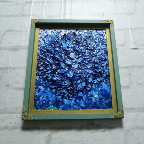 油絵 絵画 【藤の雨】