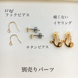 lapis lazuli triangle…earring 4枚目の画像