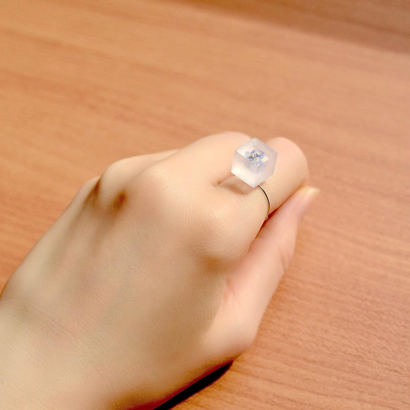 【特色】勿忘我線圈戒指 銀色 無尺寸禮物 生日禮物 婚慶藍色 第4張的照片