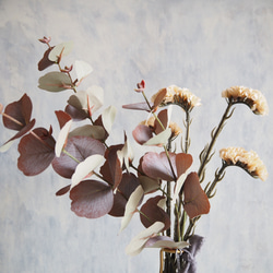 【アンティークユーカリとリモニウム】｜アーティフィシャルフラワー 花瓶アレンジ| 冬｜ギフト・インテリア雑貨 7枚目の画像