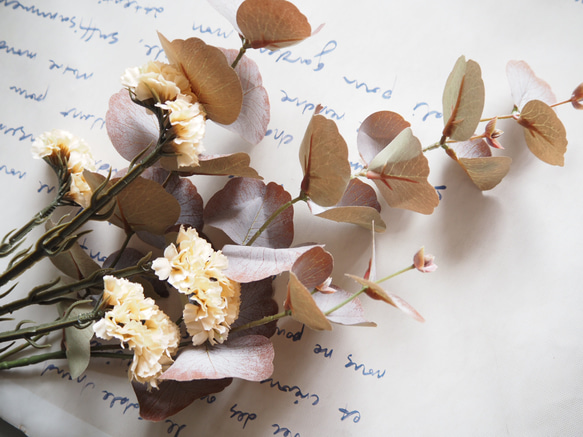 【アンティークユーカリとリモニウム】｜アーティフィシャルフラワー 花瓶アレンジ| 冬｜ギフト・インテリア雑貨 10枚目の画像