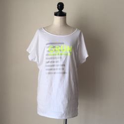 ランダムボーダードルマンTee/SILVER×NEON YELLOW 3枚目の画像