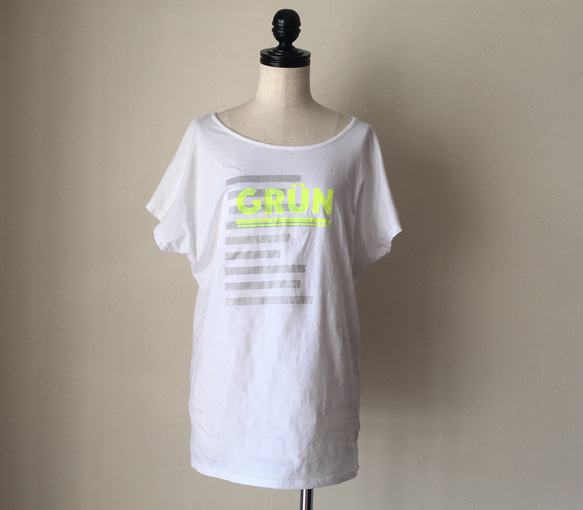 ランダムボーダードルマンTee/SILVER×NEON YELLOW 3枚目の画像