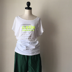 ランダムボーダードルマンTee/SILVER×NEON YELLOW 1枚目の画像