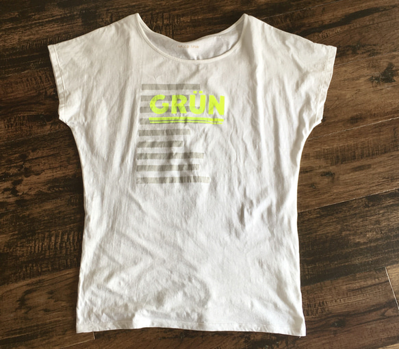 ランダムボーダードルマンTee/SILVER×NEON YELLOW 4枚目の画像