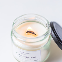 瓶に入った木芯キャンドル〈灯りを奏でるキャンドル〉環境に優しいソイワックス100%使用 2枚目の画像