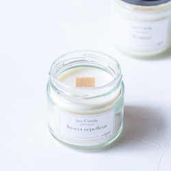 瓶に入った木芯キャンドル〈灯りを奏でるキャンドル〉環境に優しいソイワックス100%使用 3枚目の画像